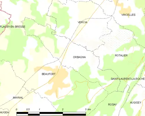 Detailkaart van de gemeente