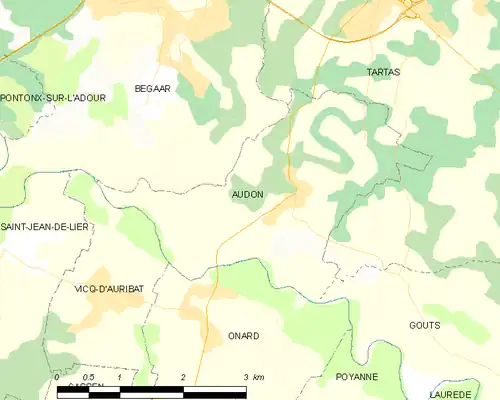 Detailkaart van de gemeente