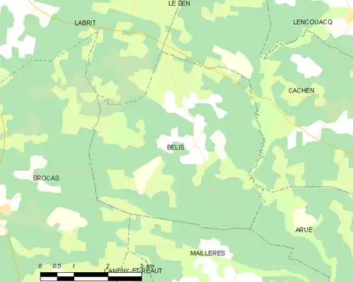 Detailkaart van de gemeente