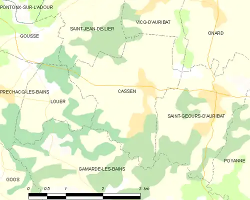 Detailkaart van de gemeente