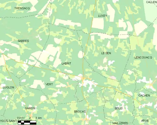 Detailkaart van de gemeente