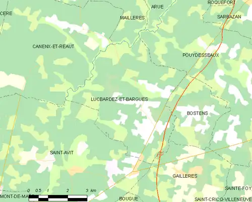 Detailkaart van de gemeente