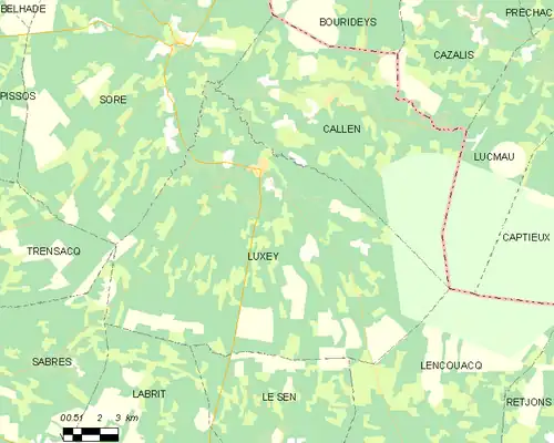 Detailkaart van de gemeente