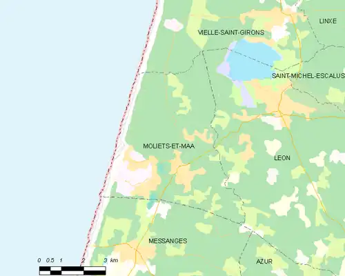 Detailkaart van de gemeente