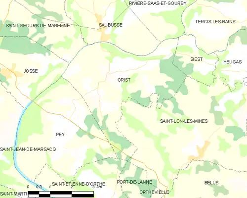 Detailkaart van de gemeente