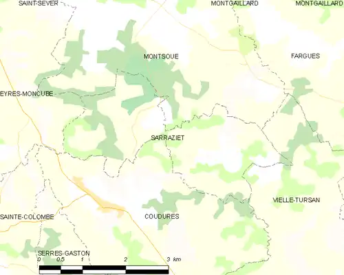 Detailkaart van de gemeente