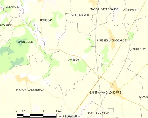 Detailkaart van de gemeente