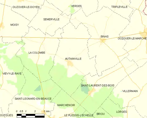 Detailkaart van de gemeente