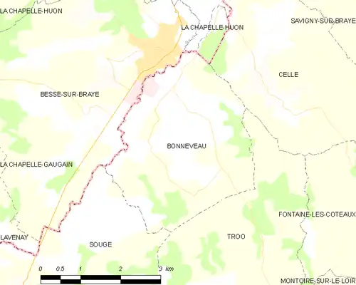 Detailkaart van de gemeente