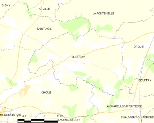 Detailkaart van de gemeente