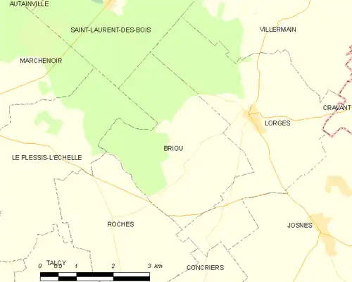 Detailkaart van de gemeente