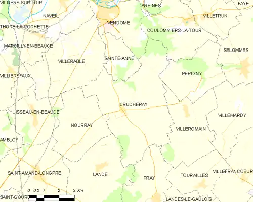 Detailkaart van de gemeente