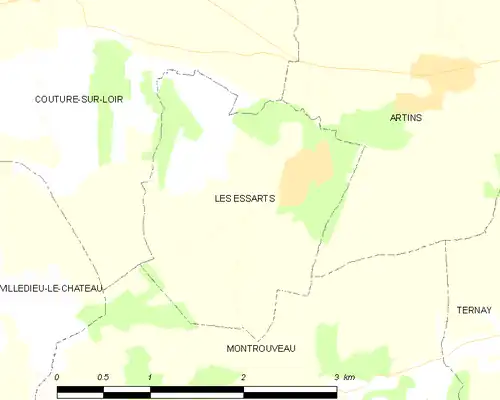 Detailkaart van de gemeente