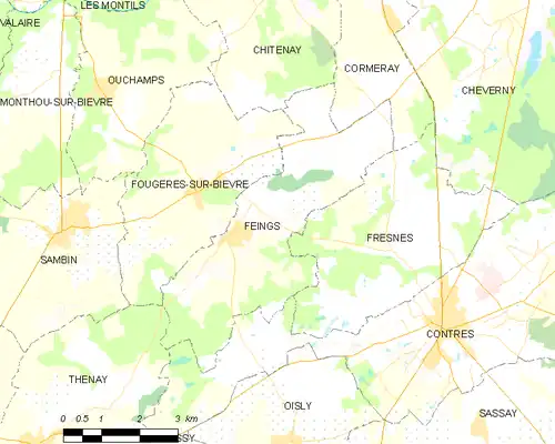 Detailkaart van de gemeente