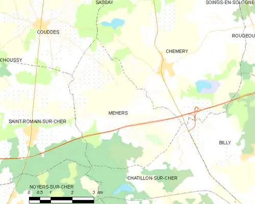 Detailkaart van de gemeente