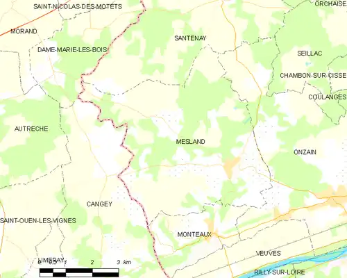 Detailkaart van de gemeente