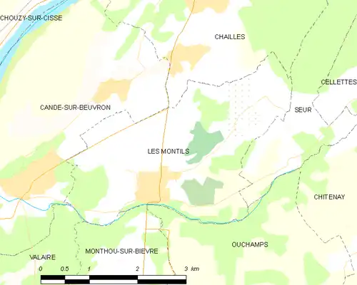 Detailkaart van de gemeente