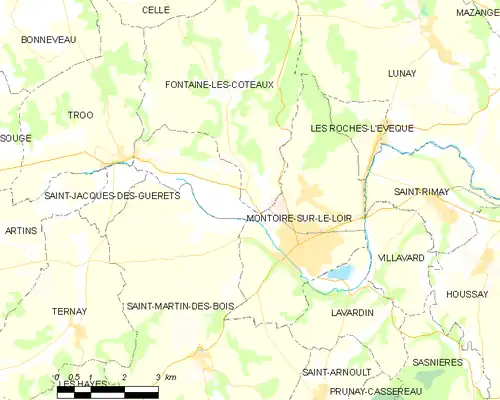 Detailkaart van de gemeente