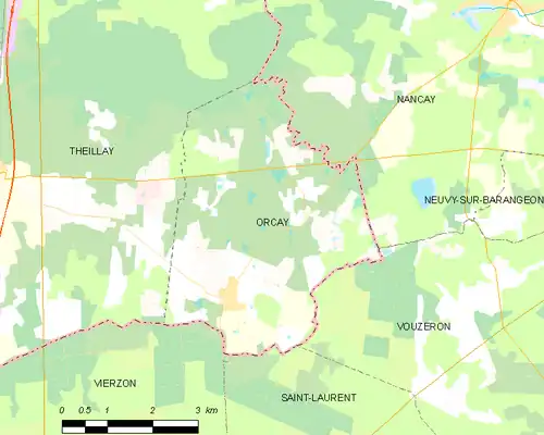 Detailkaart van de gemeente