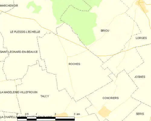 Detailkaart van de gemeente