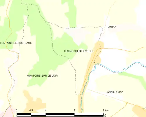 Detailkaart van de gemeente