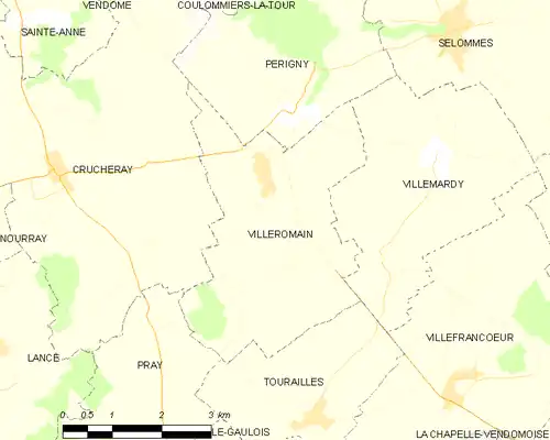 Detailkaart van de gemeente