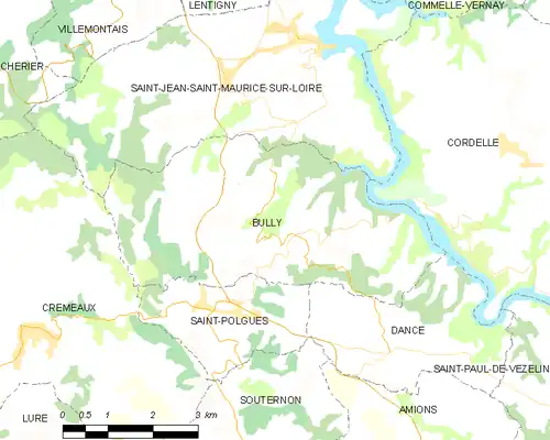 Detailkaart van de gemeente