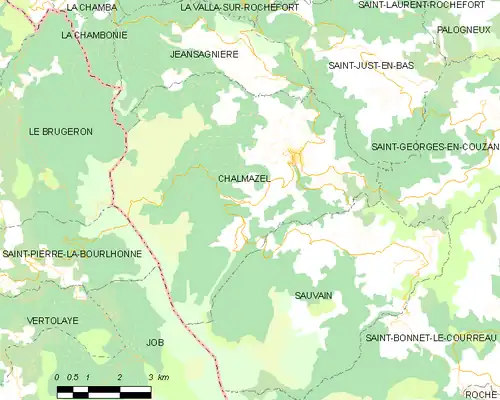 Detailkaart van de gemeente