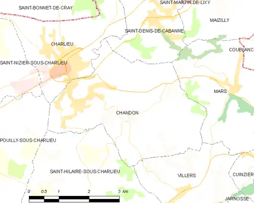Detailkaart van de gemeente