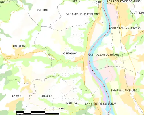 Detailkaart van de gemeente