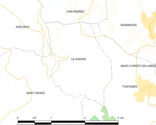 Detailkaart van de gemeente