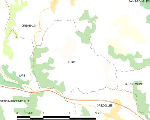 Detailkaart van de gemeente