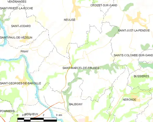 Detailkaart van de gemeente