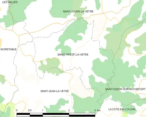 Detailkaart van de gemeente