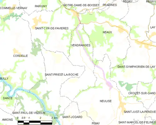 Detailkaart van de gemeente