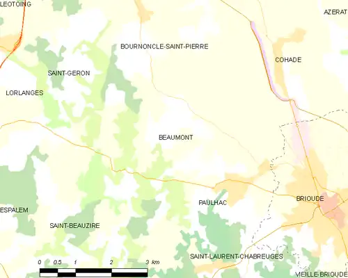 Detailkaart van de gemeente