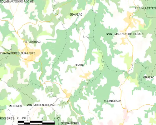 Detailkaart van de gemeente