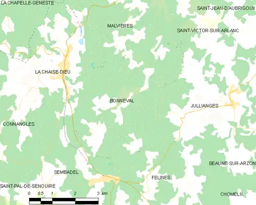 Detailkaart van de gemeente