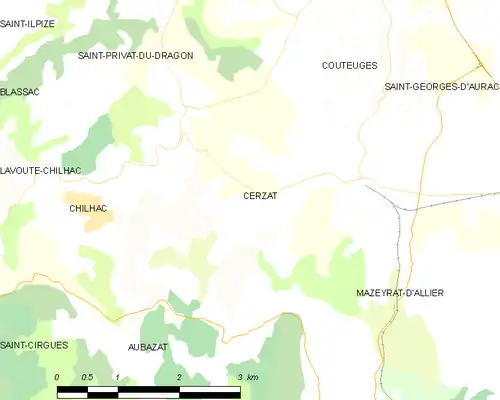 Detailkaart van de gemeente