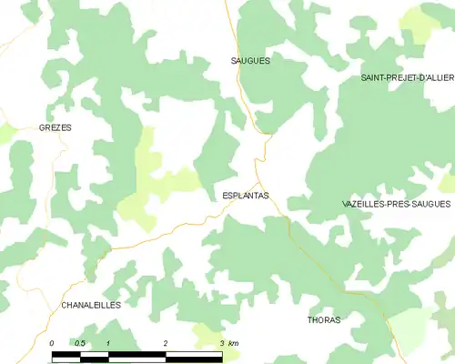 Detailkaart van de gemeente