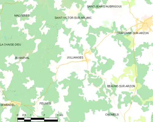 Detailkaart van de gemeente