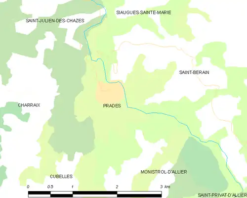 Detailkaart van de gemeente