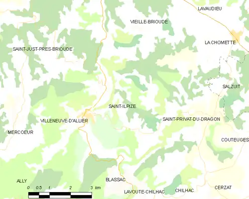 Detailkaart van de gemeente