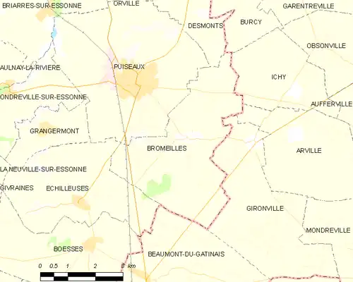 Detailkaart van de gemeente