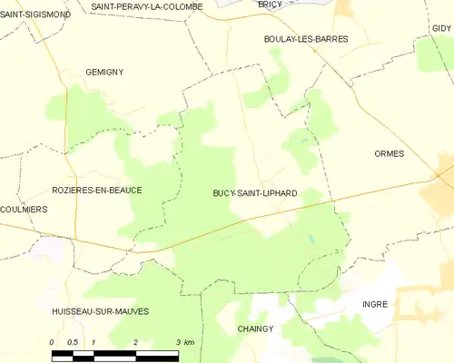 Detailkaart van de gemeente