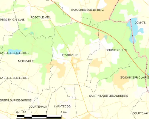 Detailkaart van de gemeente