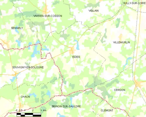 Detailkaart van de gemeente