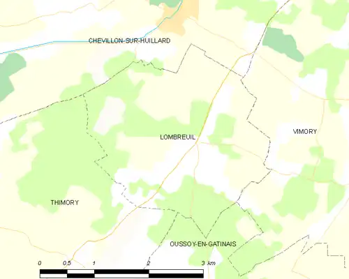 Detailkaart van de gemeente