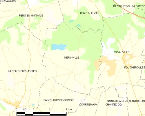 Detailkaart van de gemeente