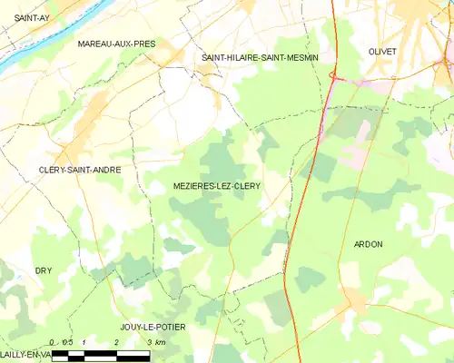 Detailkaart van de gemeente